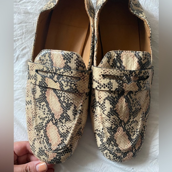 Isabel Marant Fezzy Snakeskin Embossed Leather Convertible Penny Loafer Mules 39 - Picture 12 of 12